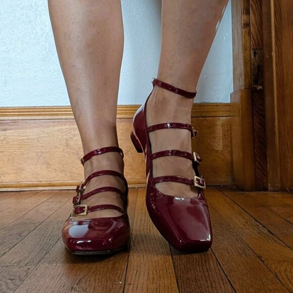 ALOHAS Shoes - Alohas Luke Ballet Flats Onix Leather Wine Burgundy Women's Size 39